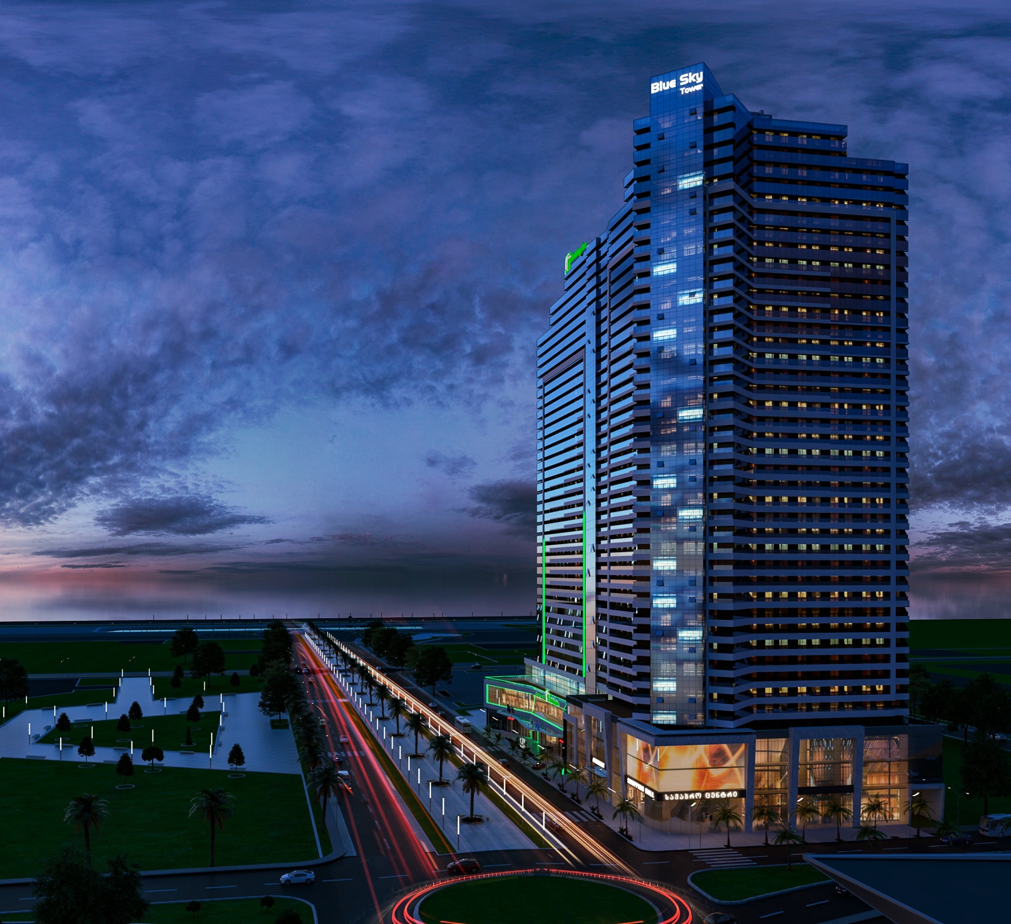 Bly Sky Tower-exterier